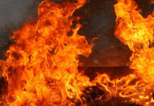 В Дрогичинском районе горела хозпостройка