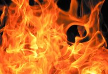 В Дрогичинском районе горела хозпостройка