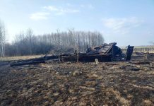 В Дрогичинском районе сгорела хозпостройка