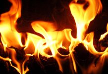 В Дрогичинском районе горела хозпостройка