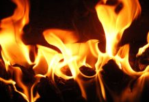 В Дрогичинском районе горел экскаватор