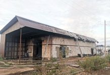 В Дрогичинском районе горела хозпостройка