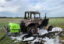 В Дрогичинском районе горел трактор